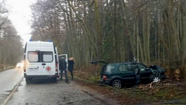 На Куршской косе вызвали скорую для не вписавшихся в поворот